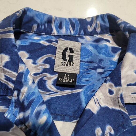 G By Guess Jeans Brand Hawaiian Camp Tropical Shirt NWOT Small - Picture 5 of 8